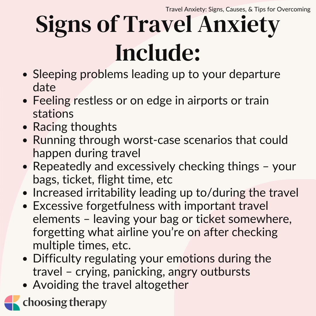 Signs of Travel Anxiety Include