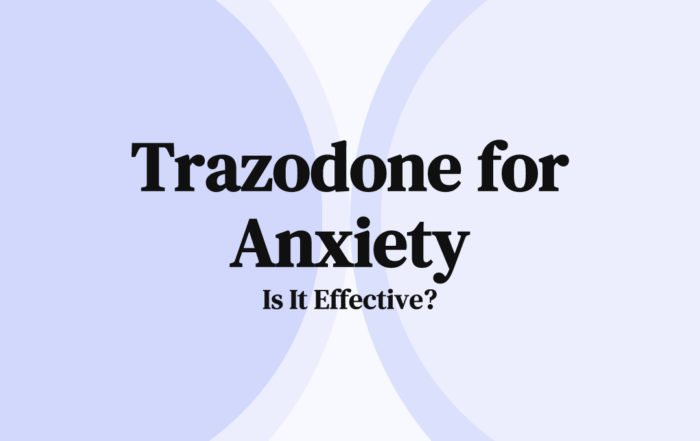 trazodone for anxiety