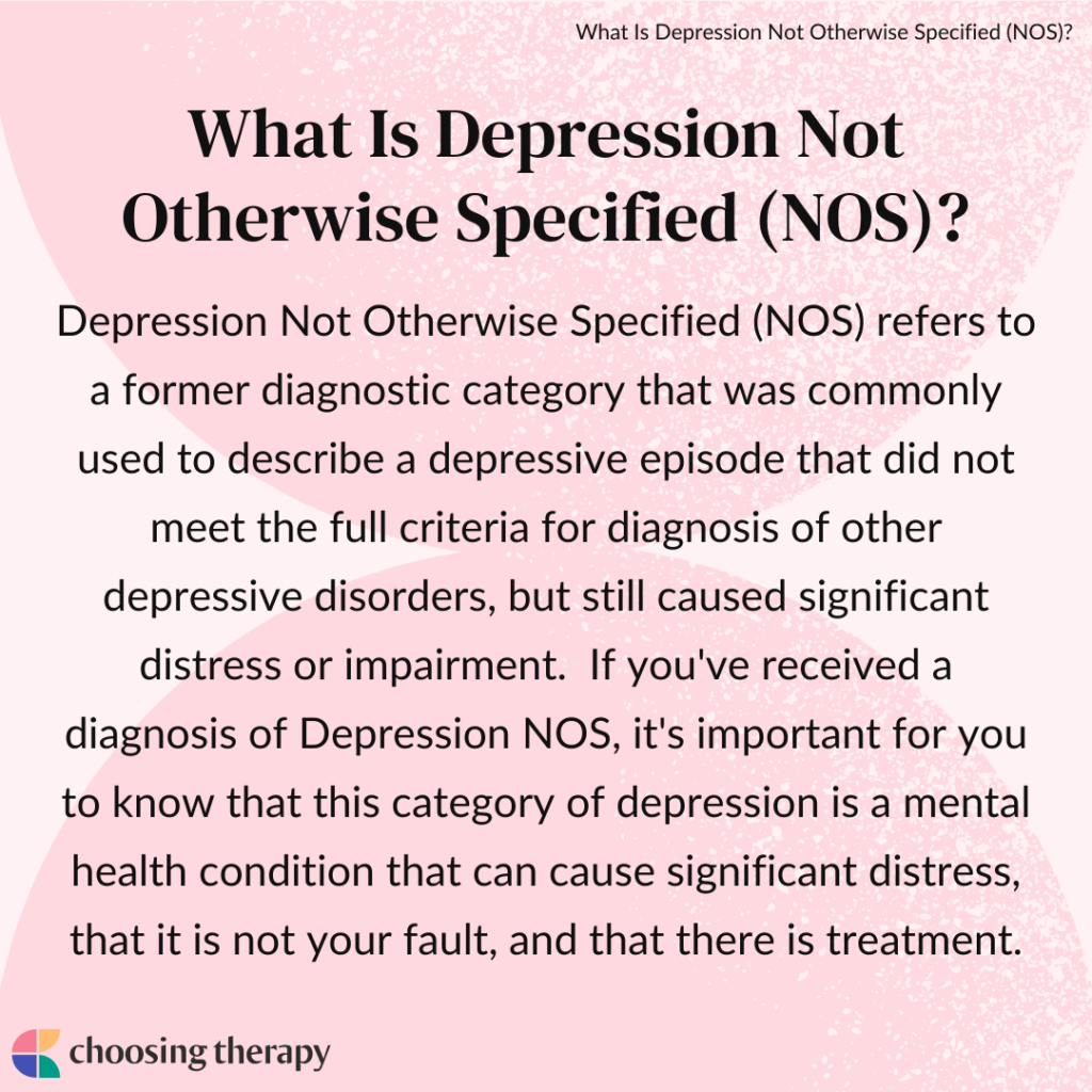 What Is Unspecified Depression?