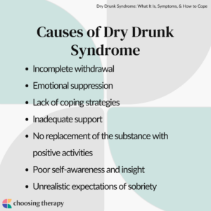 Causes of Dry Drunk Syndrome
