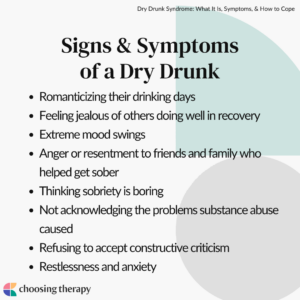 Signs & Symptoms of a Dry Drunk