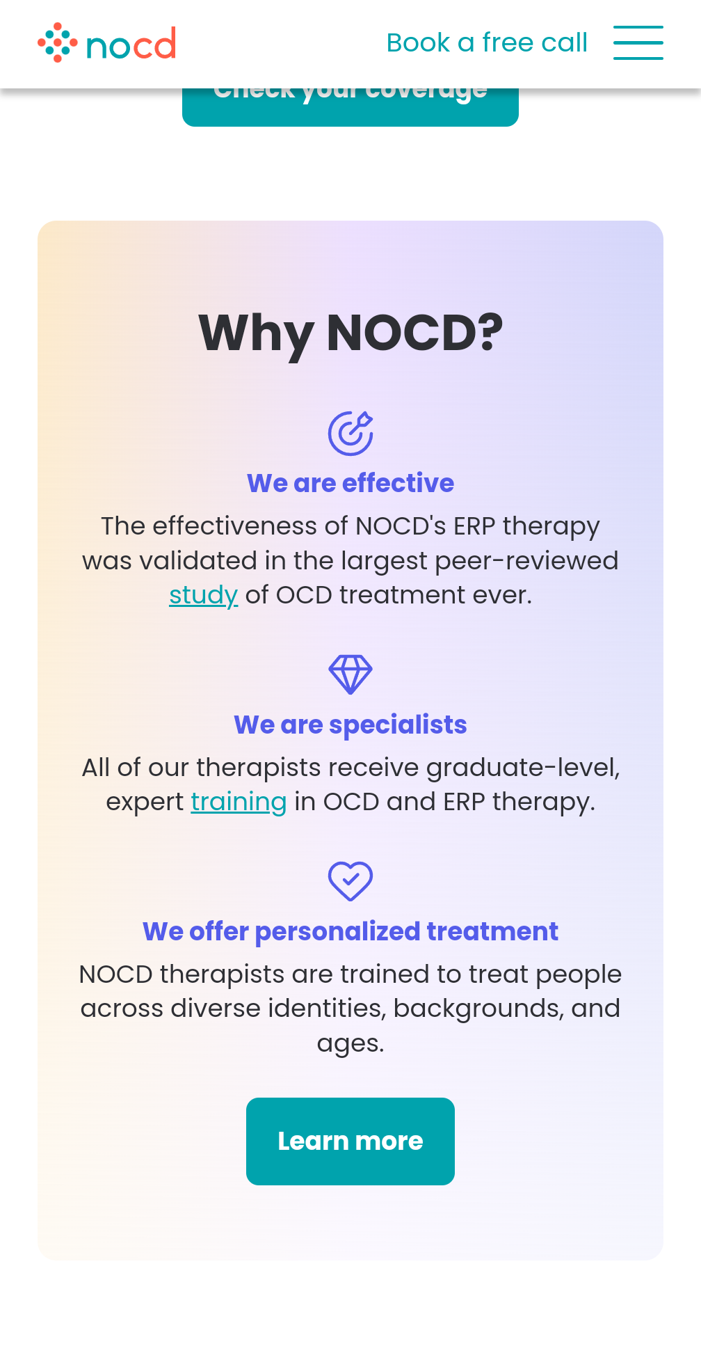 Image People choose NOCD for is specialized therapists