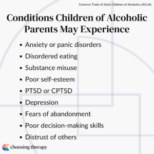 Children of Alcoholic Parents May Experience