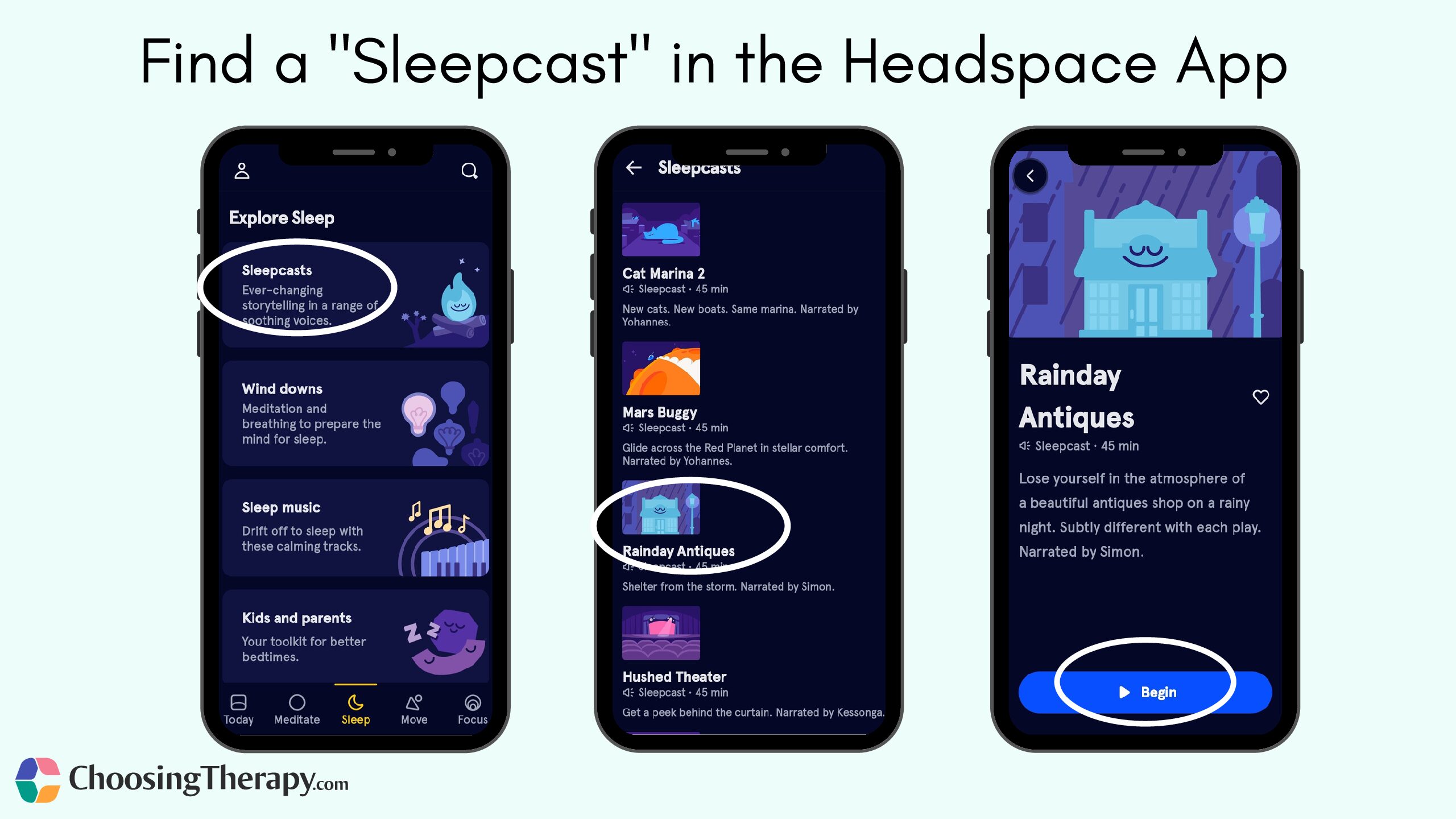Headspace Sleep Hub and Sleepcasts pdf