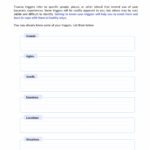 Identifying Trauma Triggers Worksheet