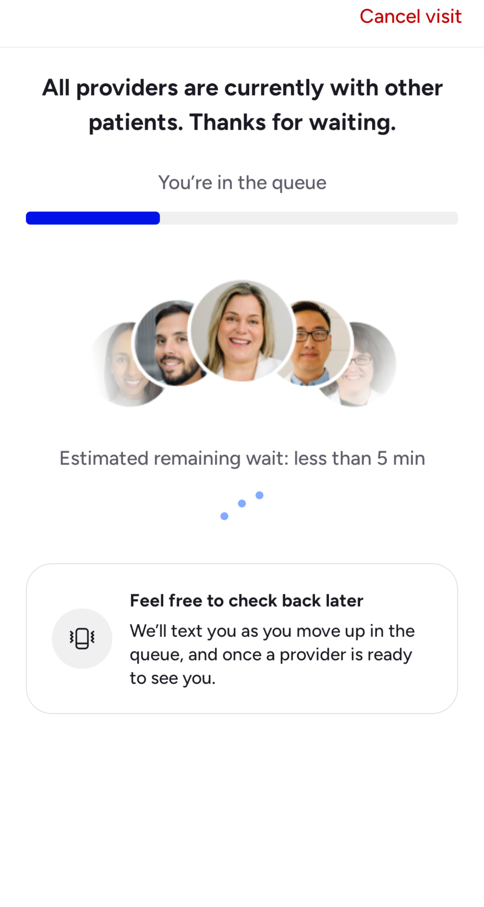 Doctor on Demand Virtual Waiting Room