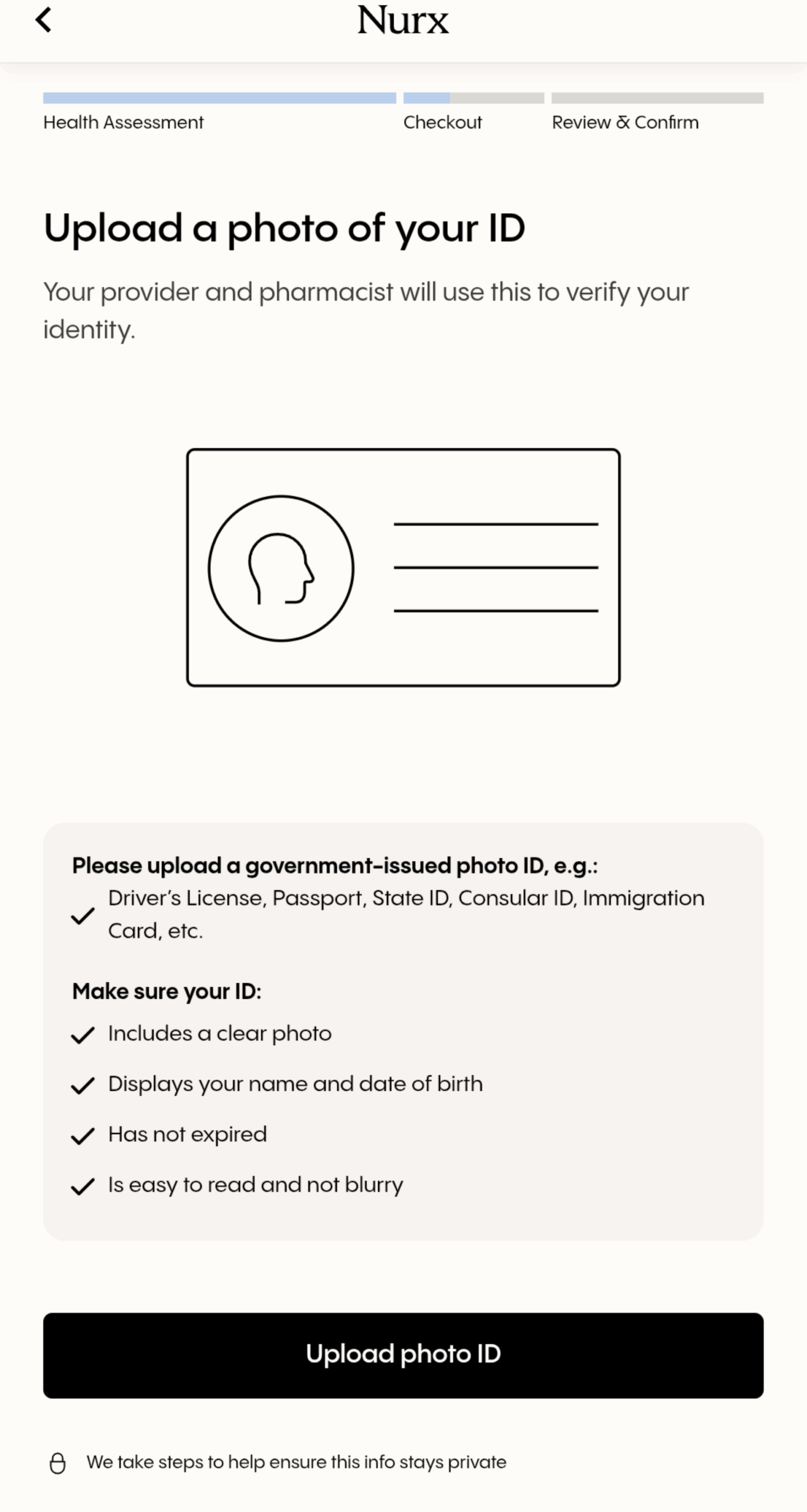 Image Nurx Upload an ID