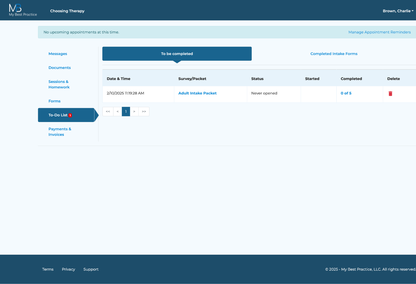Image of My Best Practice client portal
