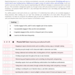 Self-Care for Trauma Worksheet