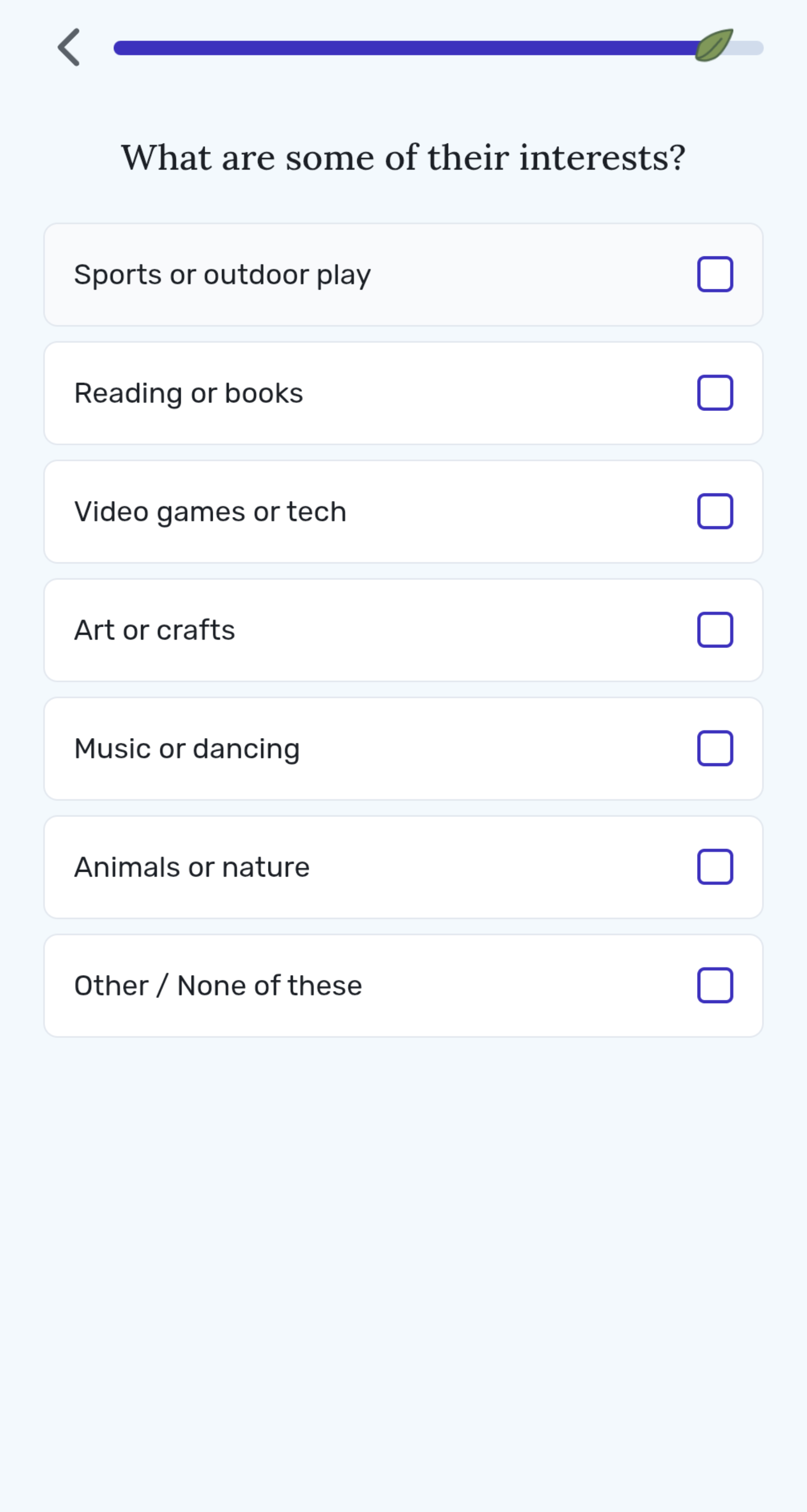 Image Parent App Interests