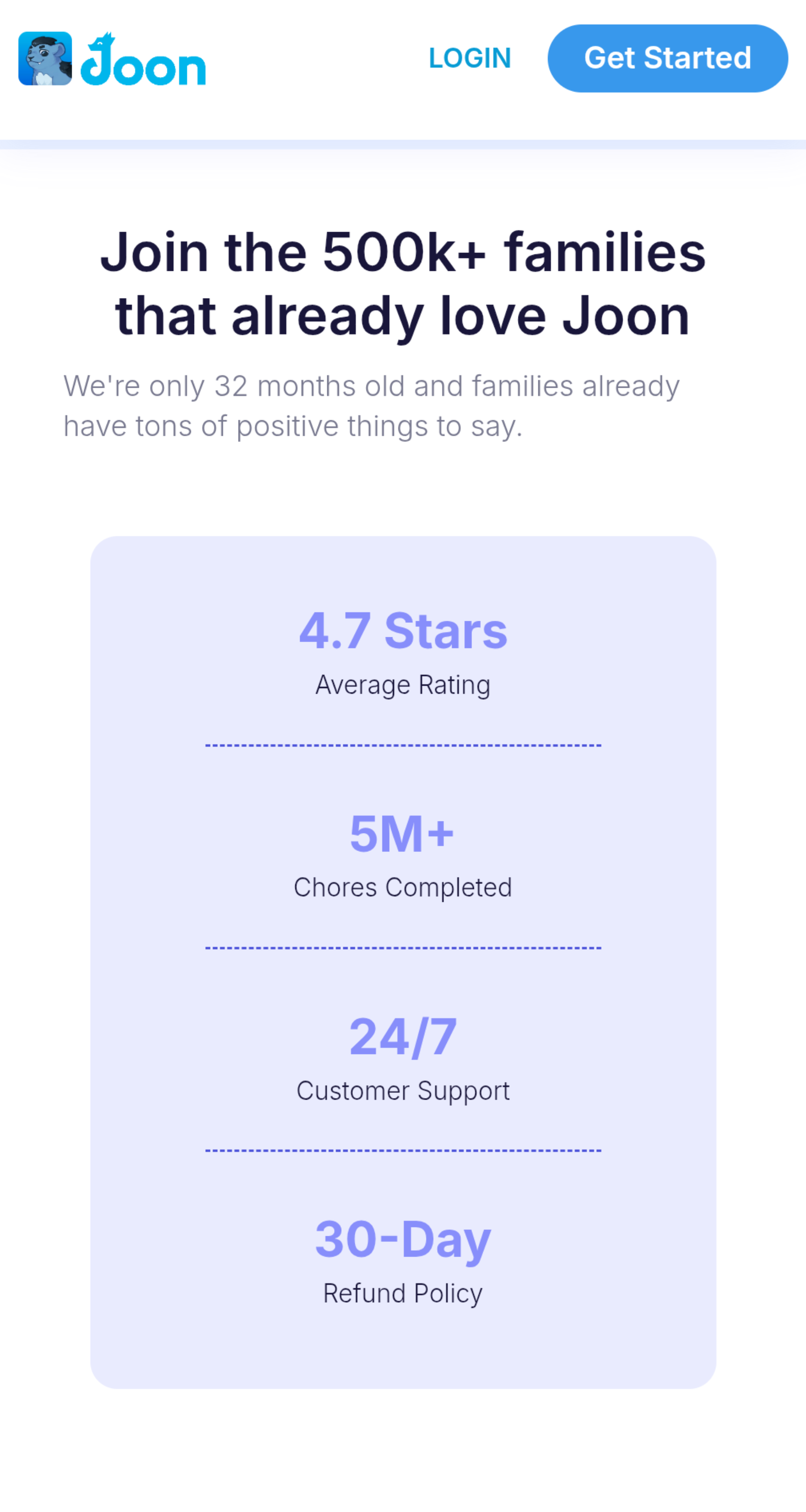 Image Joon App Homepage Stats