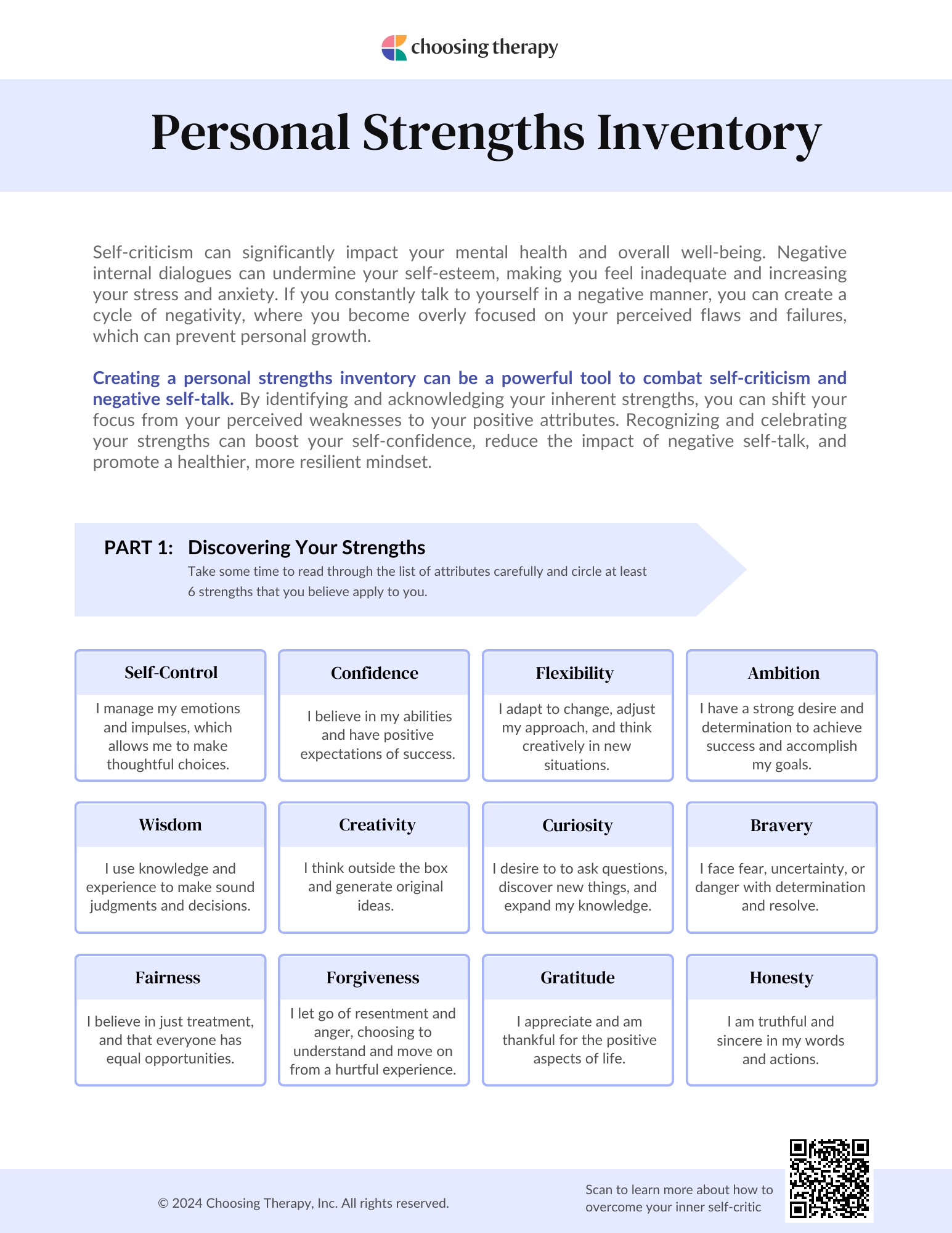 Personal Strengths Inventory