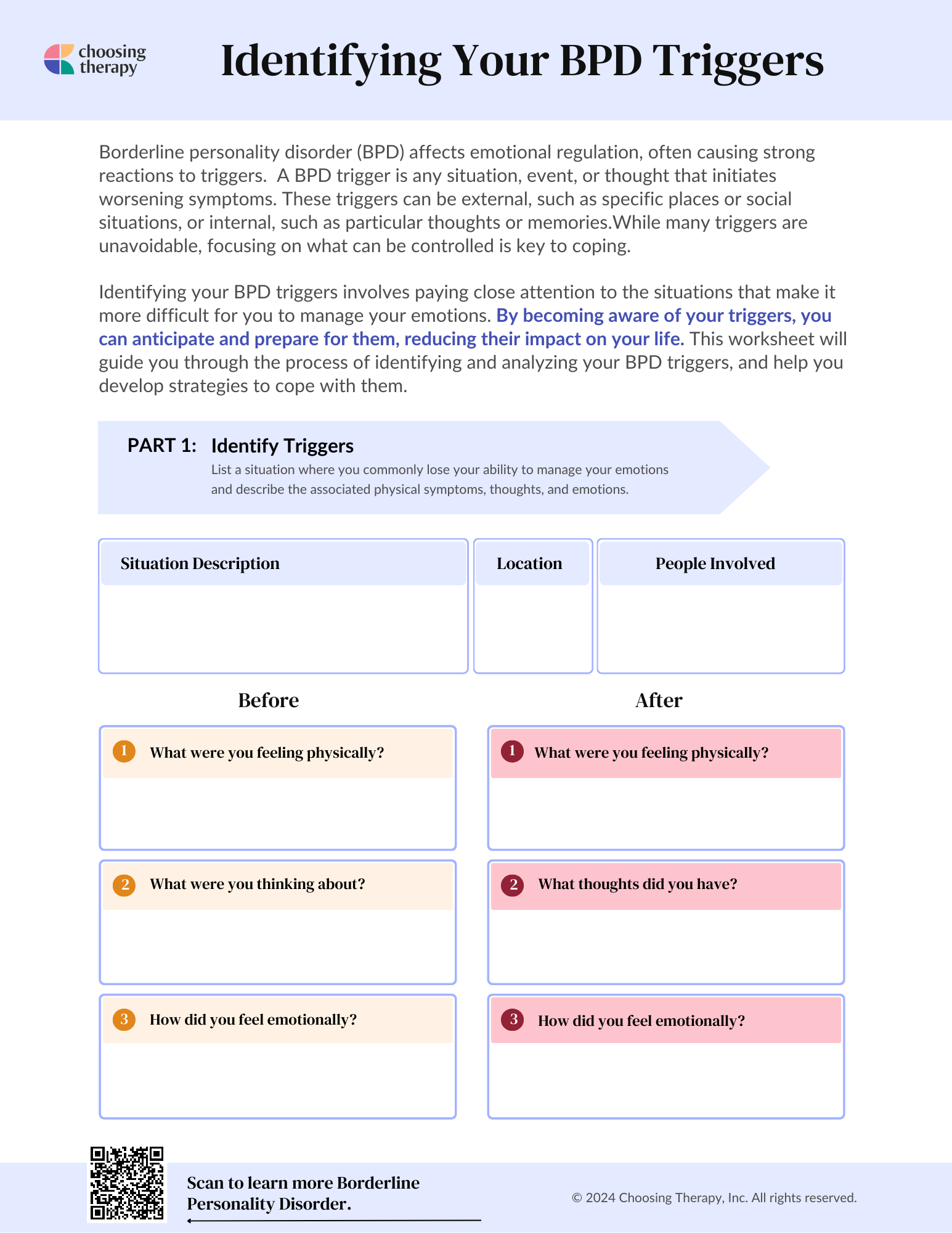 Identify BPD Triggers