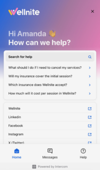 Image of Wellnite_s customer service hub