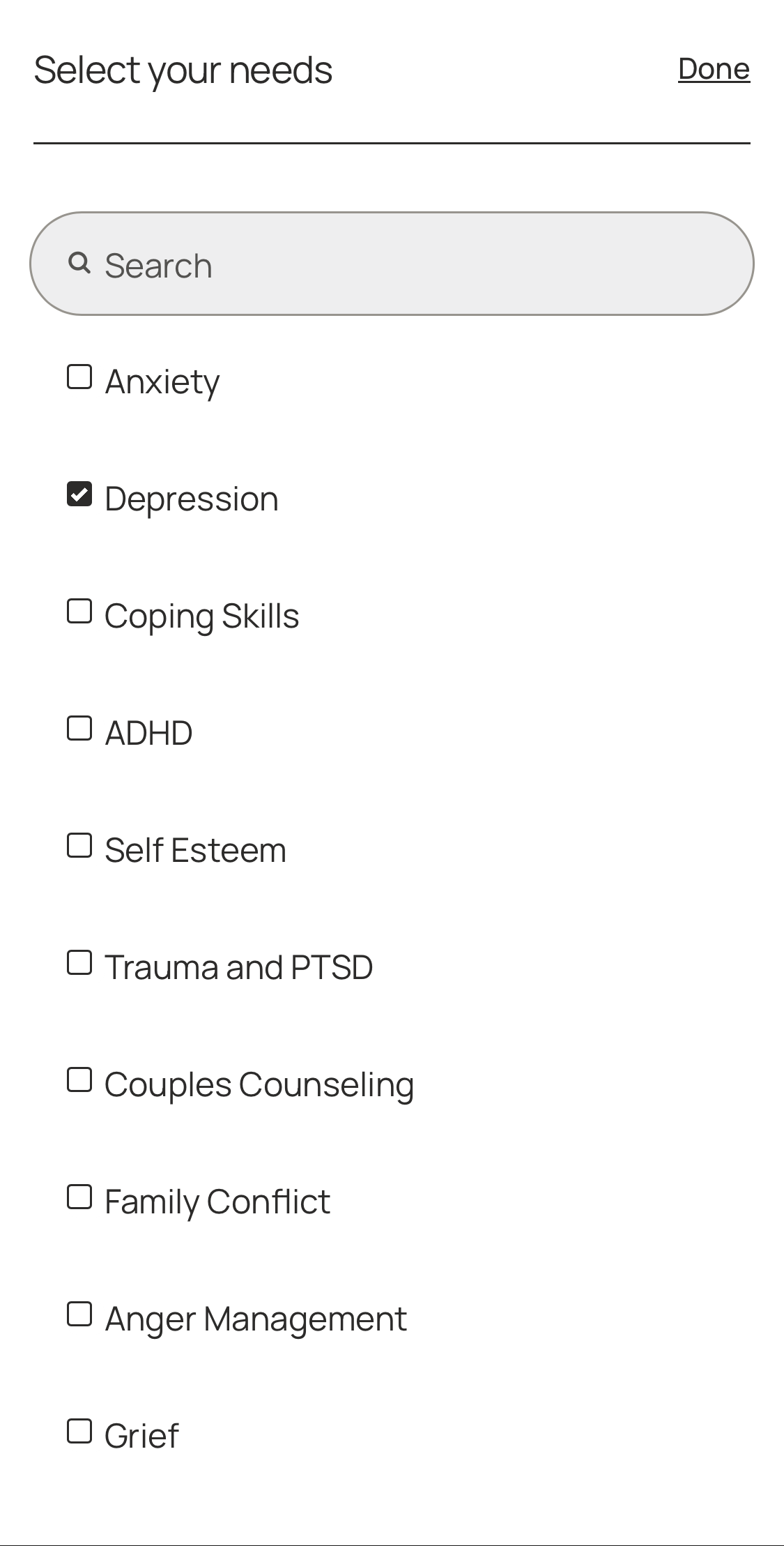 Grow Therapy Directory Needs Filters