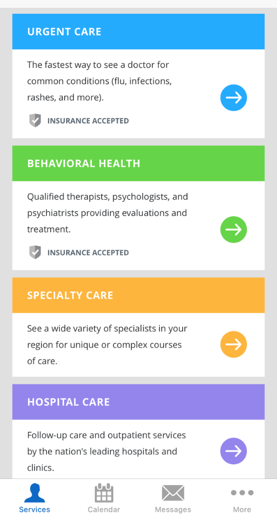 Amwell care options