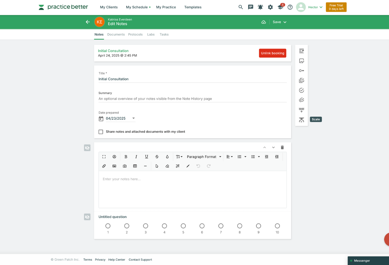 Image of Practice Better progress note completion