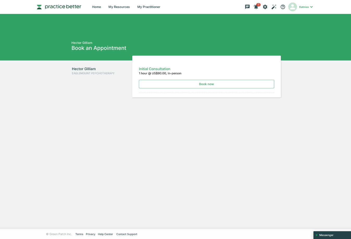 Image of Practice Better client booking request