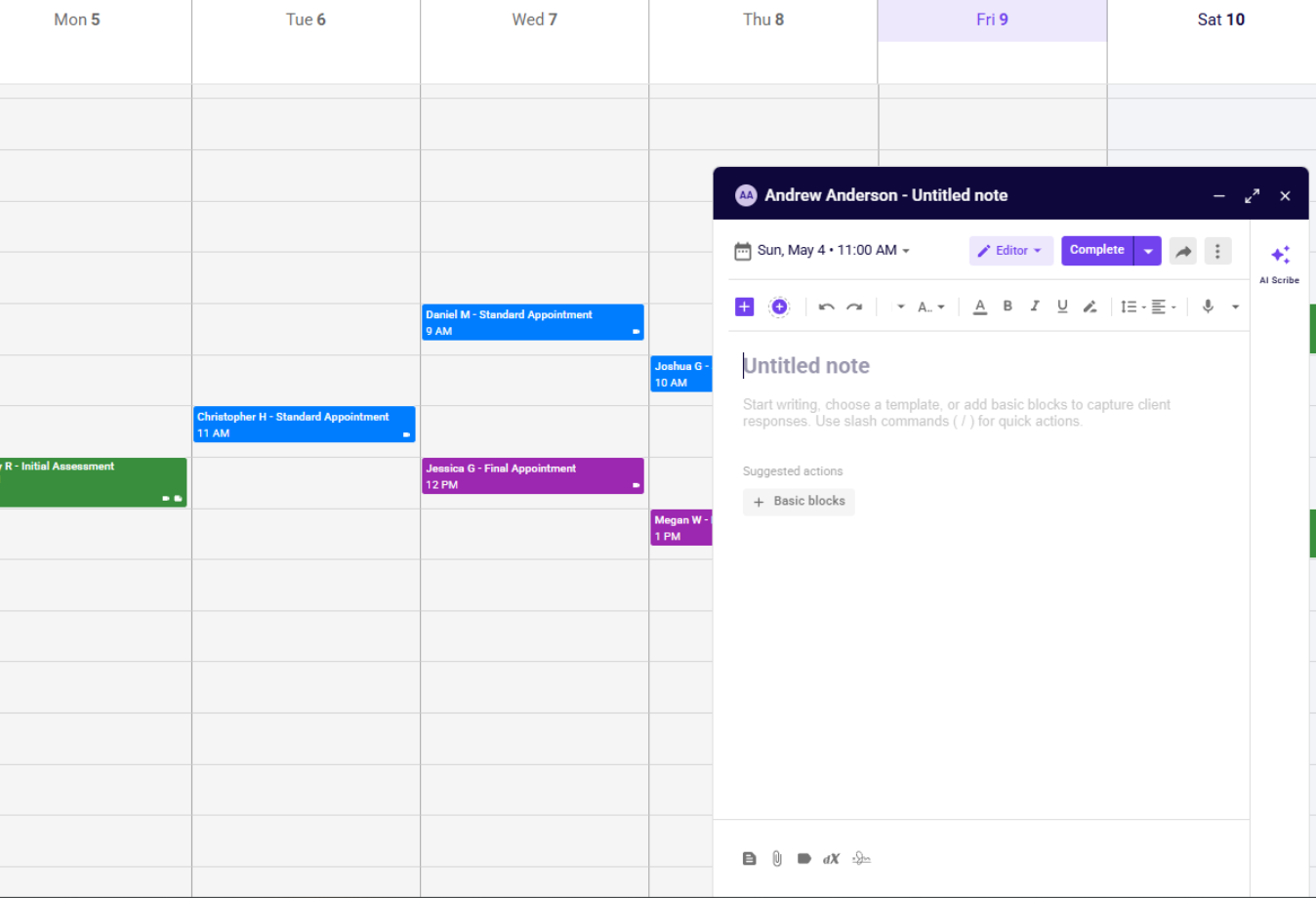 Image of Carepatron Client Note