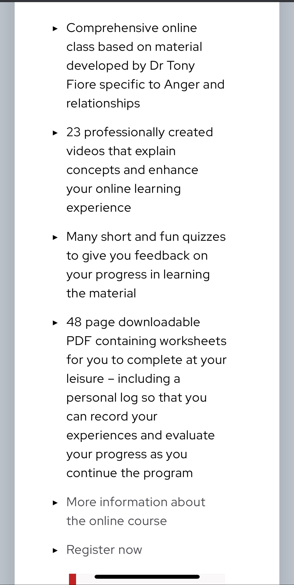Anger Coach course Description.
