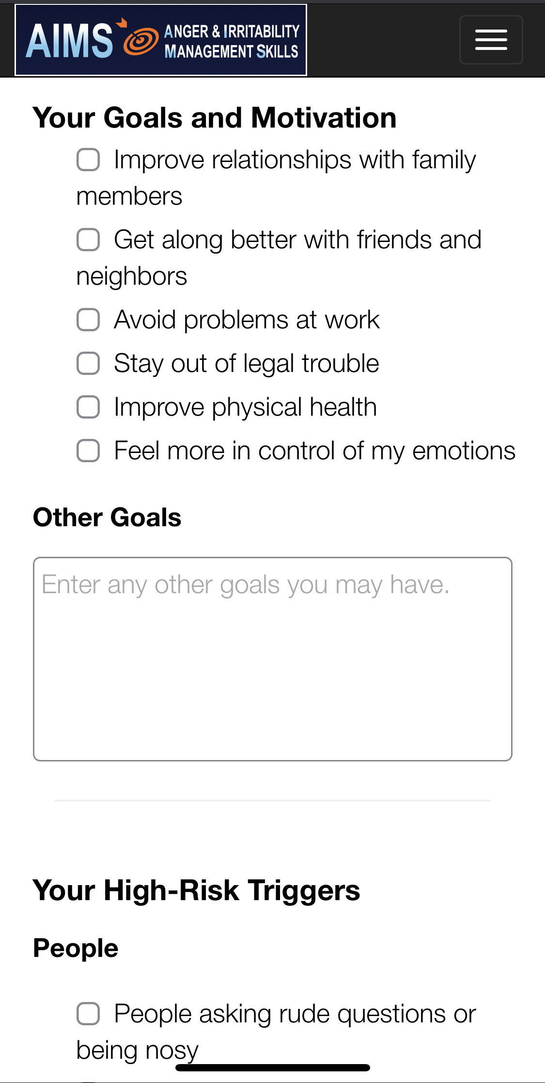 AIMS VA Anger Management Resources