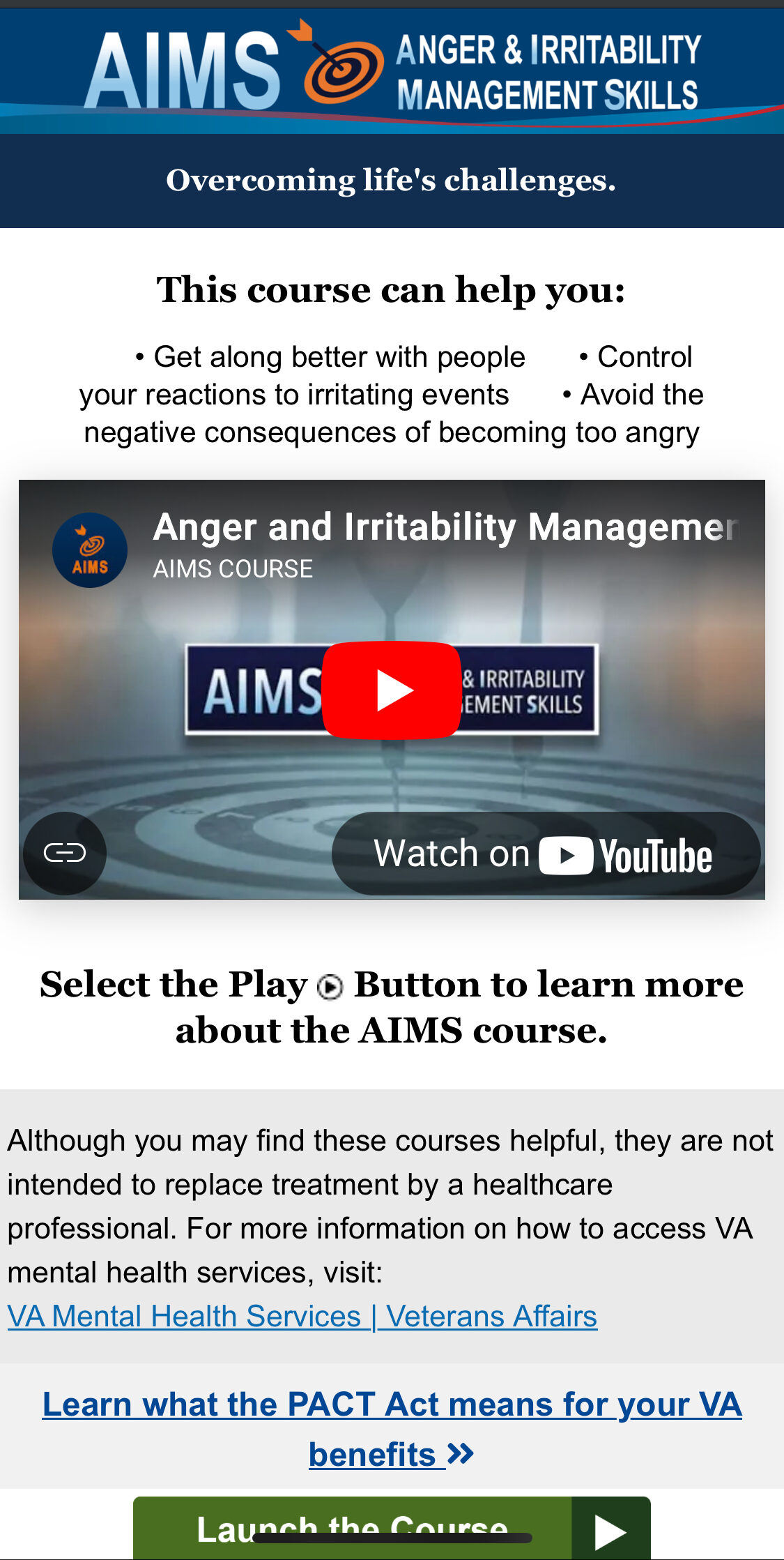 VA AIMS Home Page