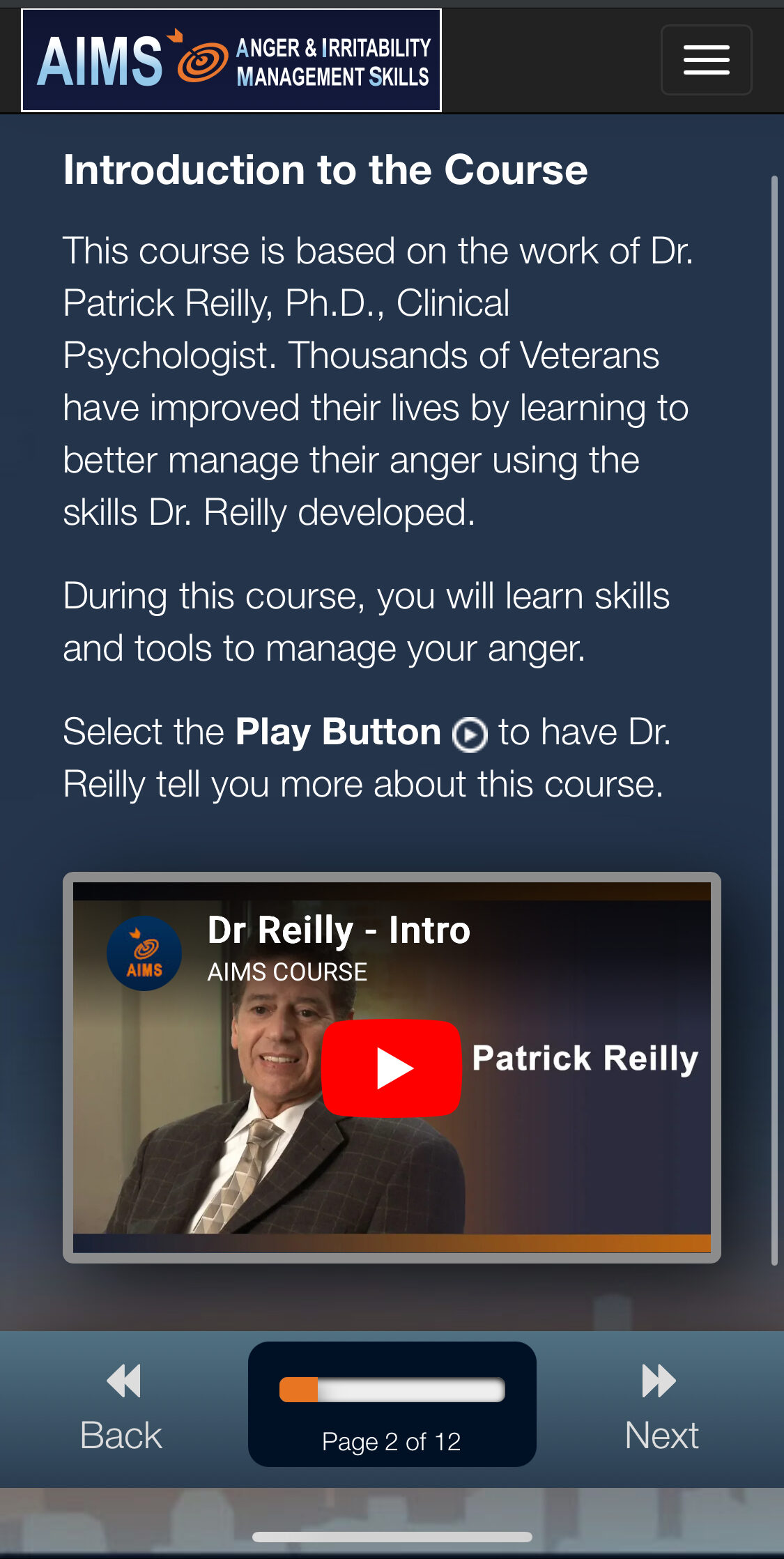 AIMS VA Anger Management course