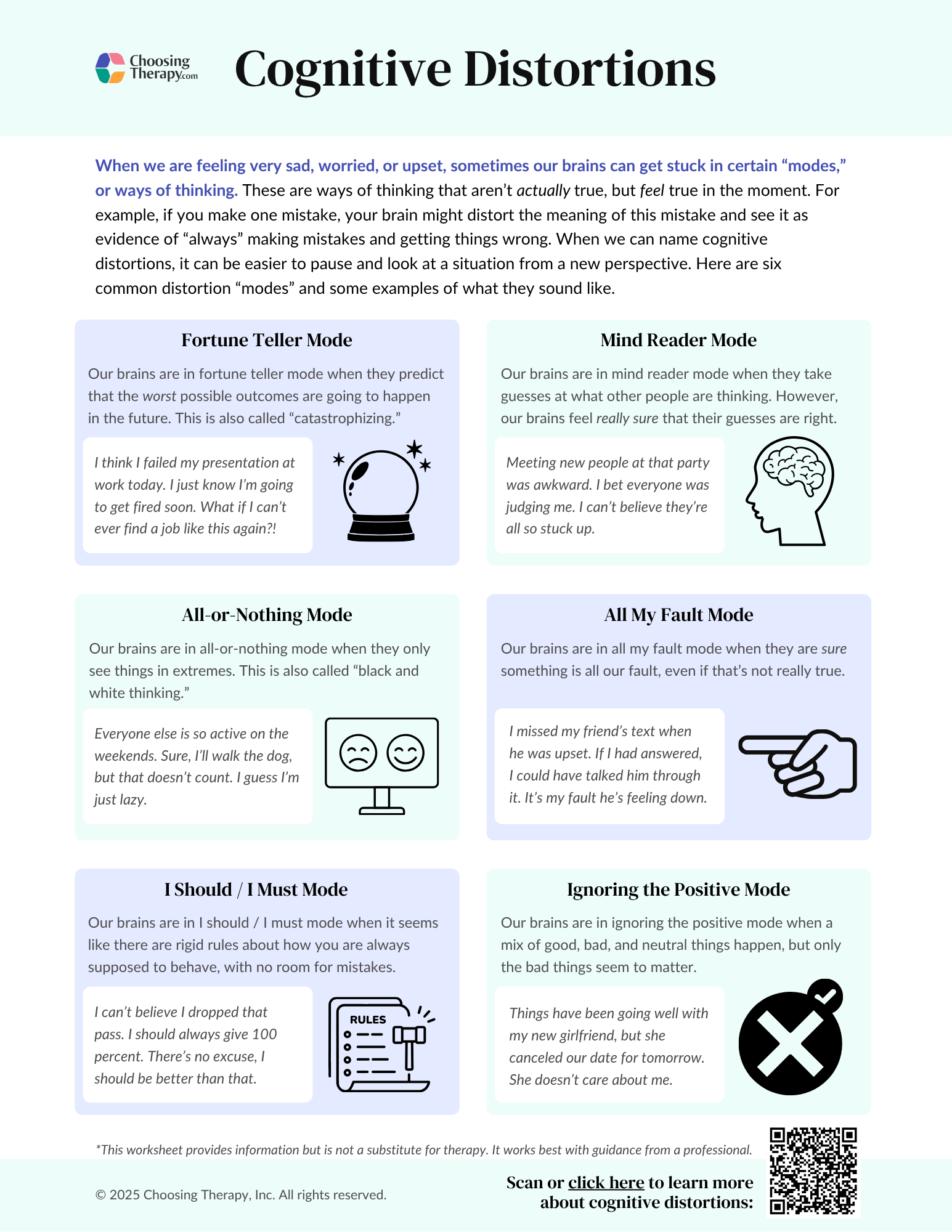 Cognitive Distortions Worksheet