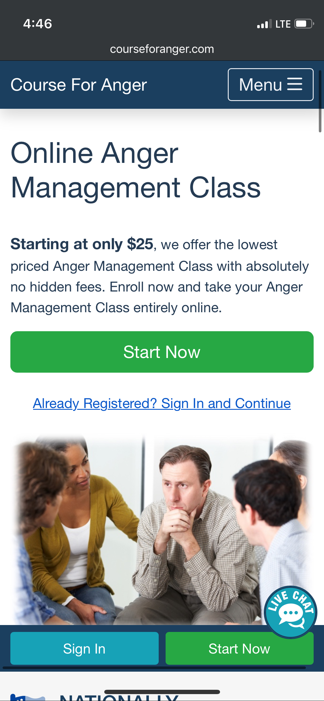 Course For Anger Home Page