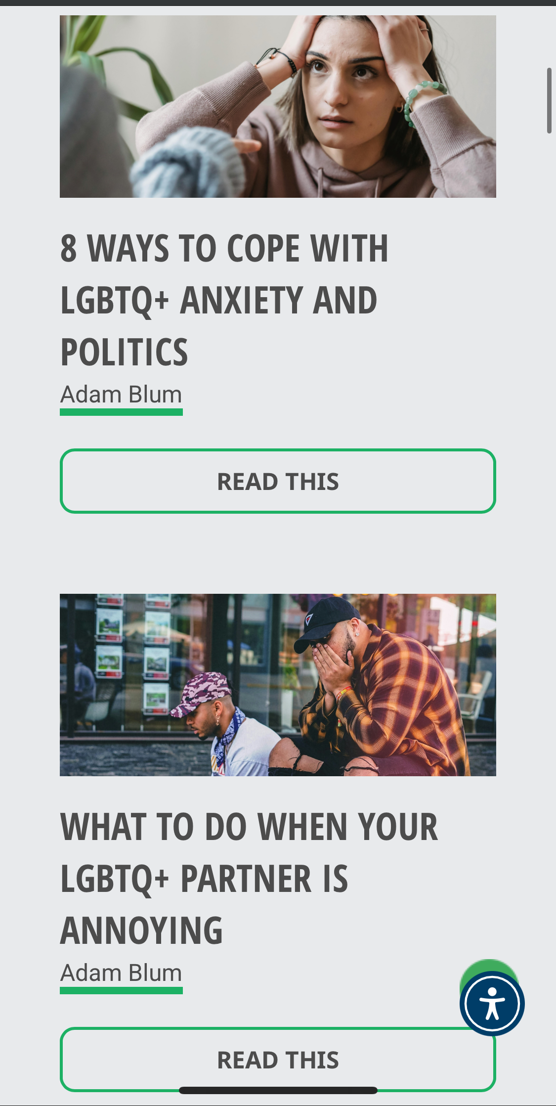 Gay Therapy Center Articles