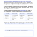 Support System Worksheet
