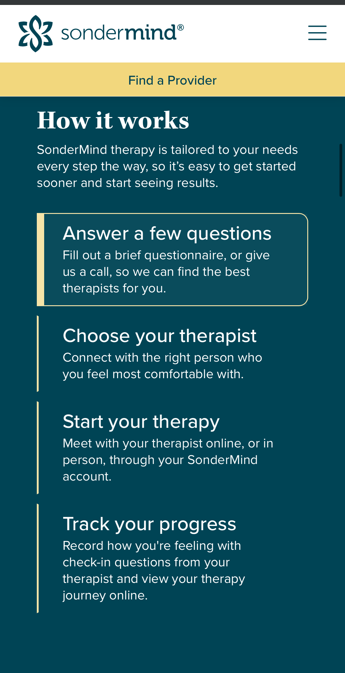 SonderMind "how it works"