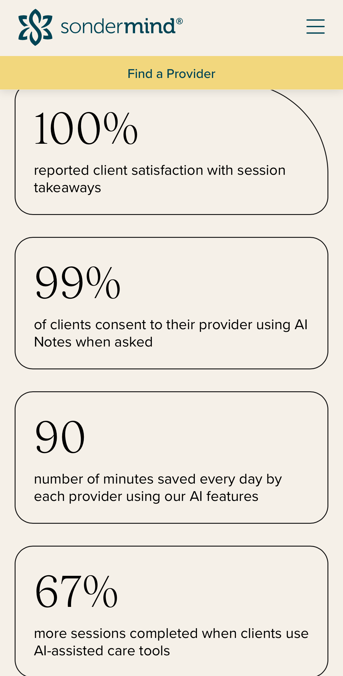 SonderMind AI Tool Stats