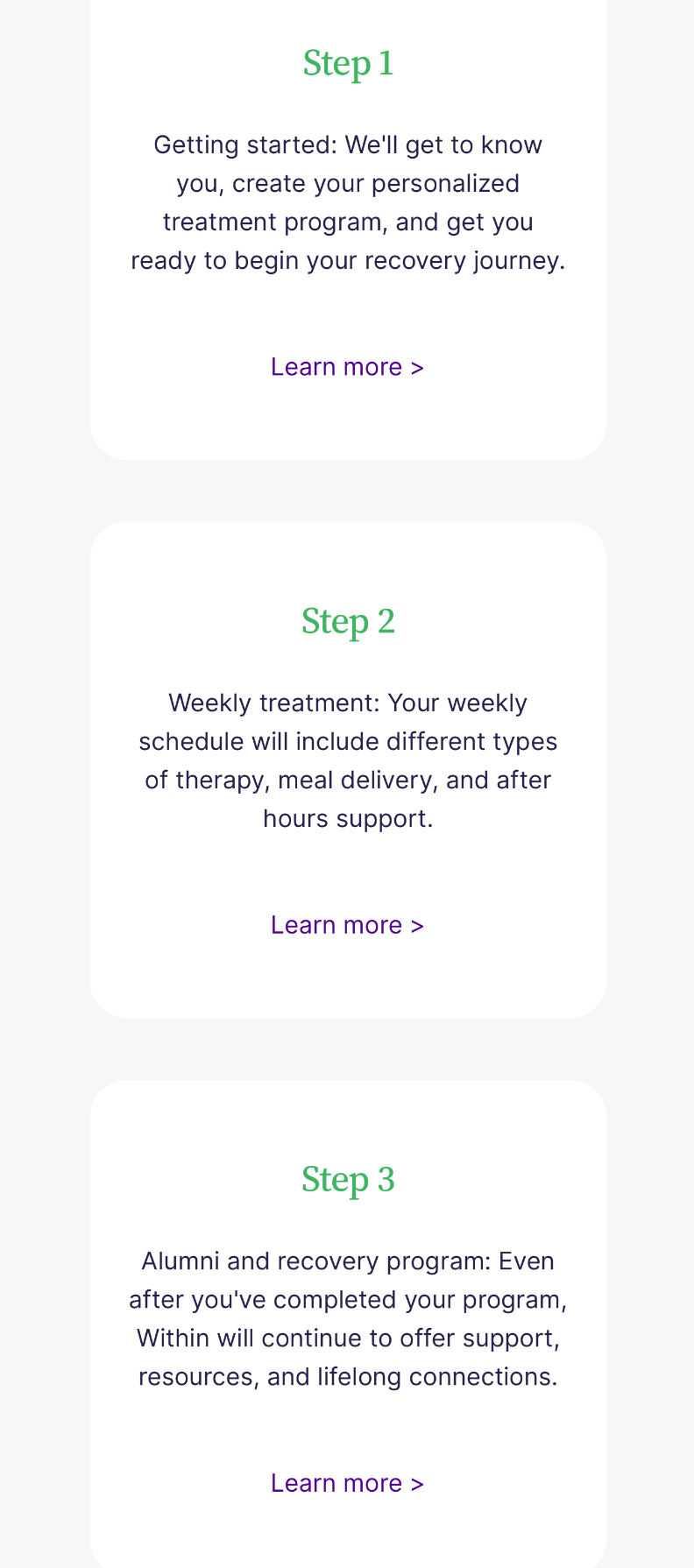 Within Health treatment plan