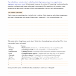 Turn Self Criticism Into Self Compassion Worksheet