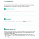 Values to Action worksheet