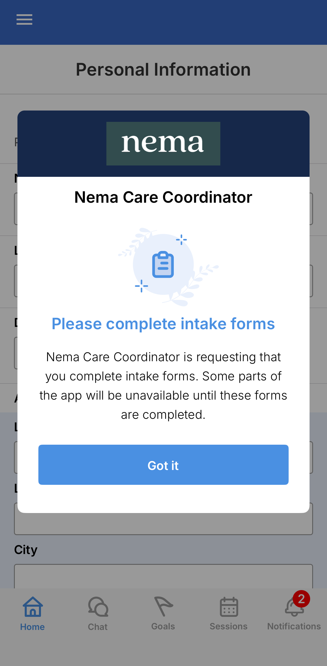 Nema Healthie Forms