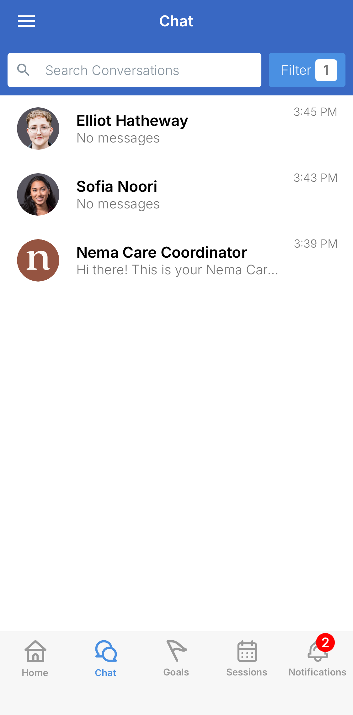 Nema Messaging Portal
