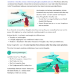 Mindfulness of Current Thoughts Worksheet