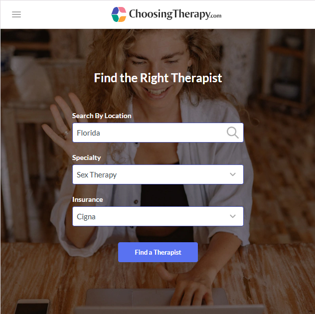 Sex & Intimacy Therapists on the ChoosingTherapy.com Directory