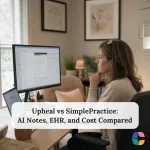 Upheal vs SimplePractice: AI Notes, EHR, and Cost Compared