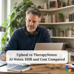 Upheal vs TherapyNotes: AI Notes, EHR and Cost Compared